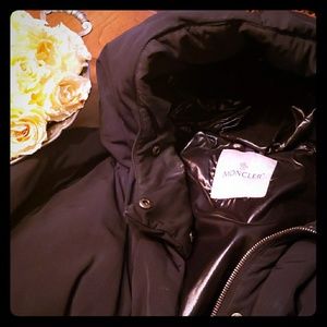 Montcler black winter down coat size 2